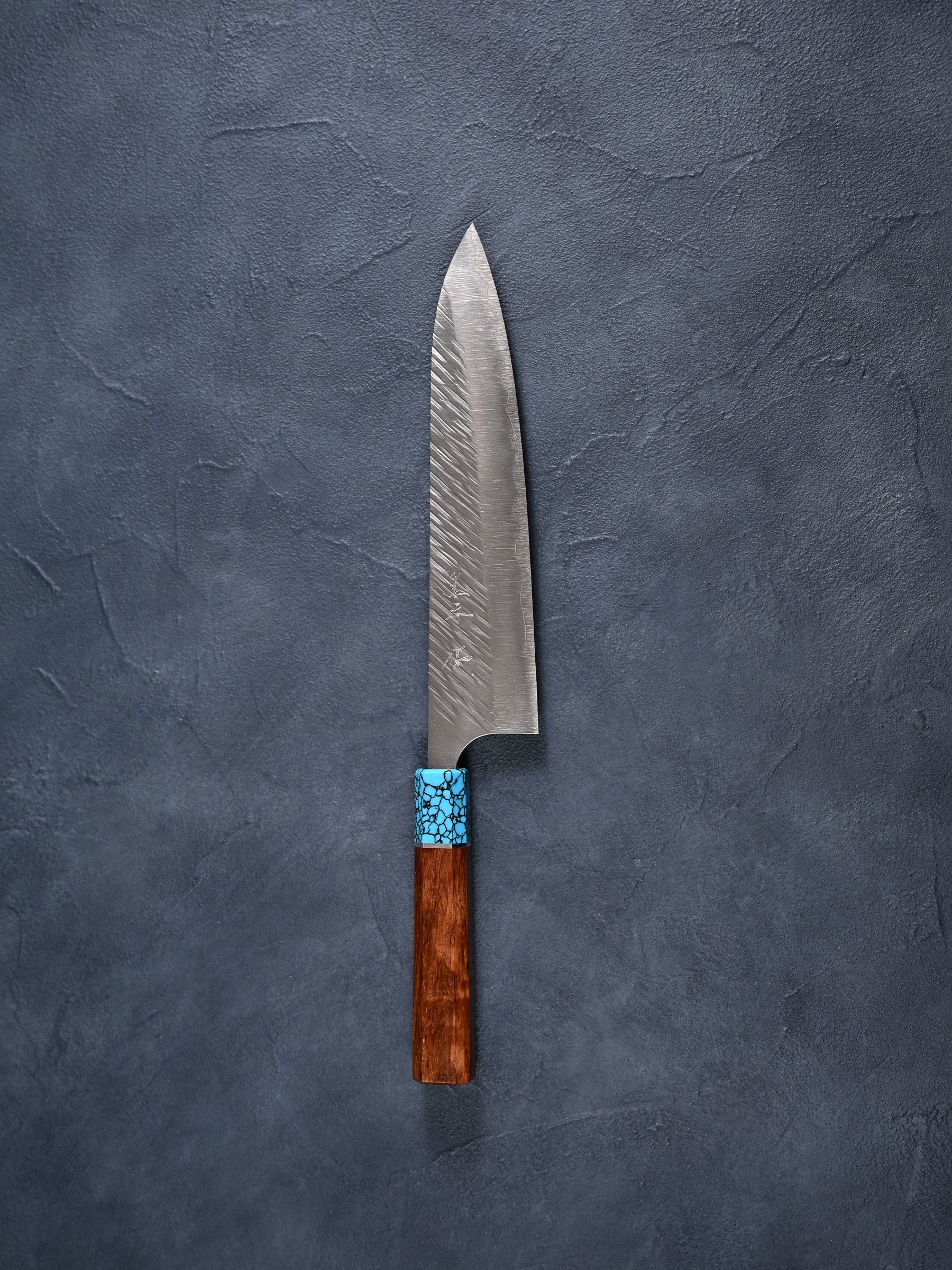 黒﨑優 Yu Kurosaki 風神 牛刀包丁210mm SG2粉末ハイス鋼 ターコイズ口 黒﨑優 Yu Kurosaki 風神 牛刀包丁210mm SG2粉末ハイス鋼 ターコイズ口
