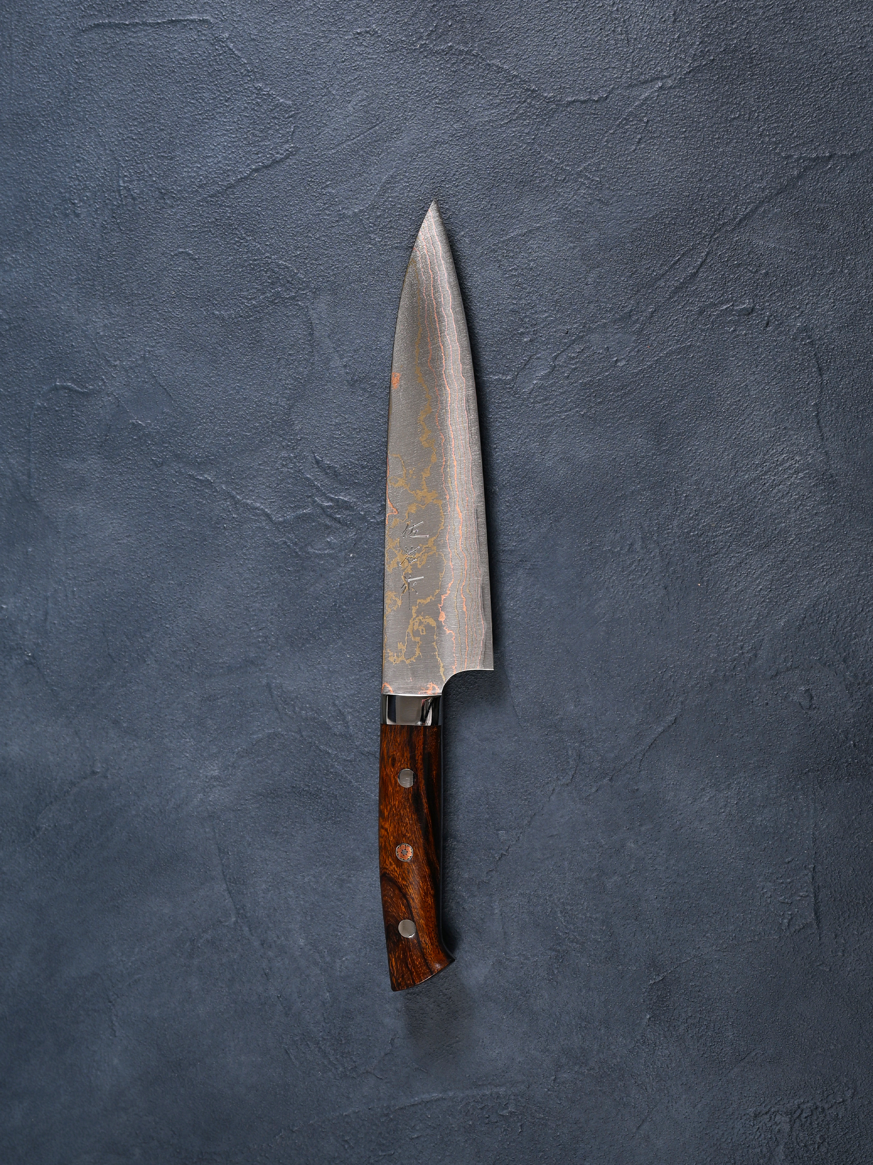 佐治武士 Takeshi Saji 牛刀包丁180mm 青紙2号鋼 有色ダマスカス 佐治武士 Takeshi Saji 牛刀包丁180mm 青紙2号鋼 有色ダマスカス